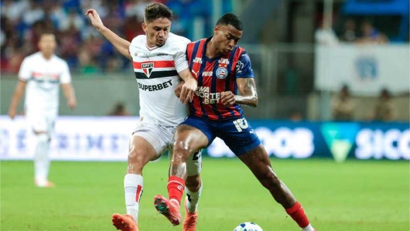 São Paulo perde para o Bahia de Rogério Ceni e fica perto do Z4