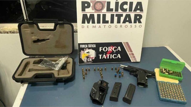 Força Tática prende homem por tentativa de homicídio e porte ilegal de arma