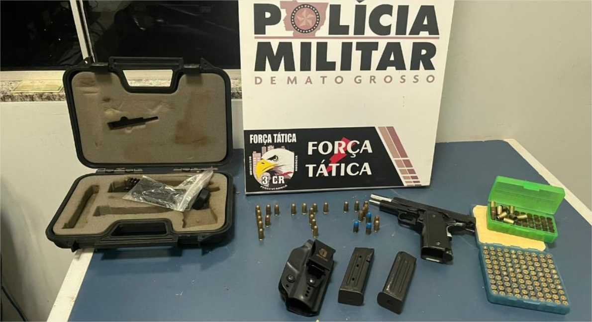 Força Tática prende homem por tentativa de homicídio e porte ilegal de arma
