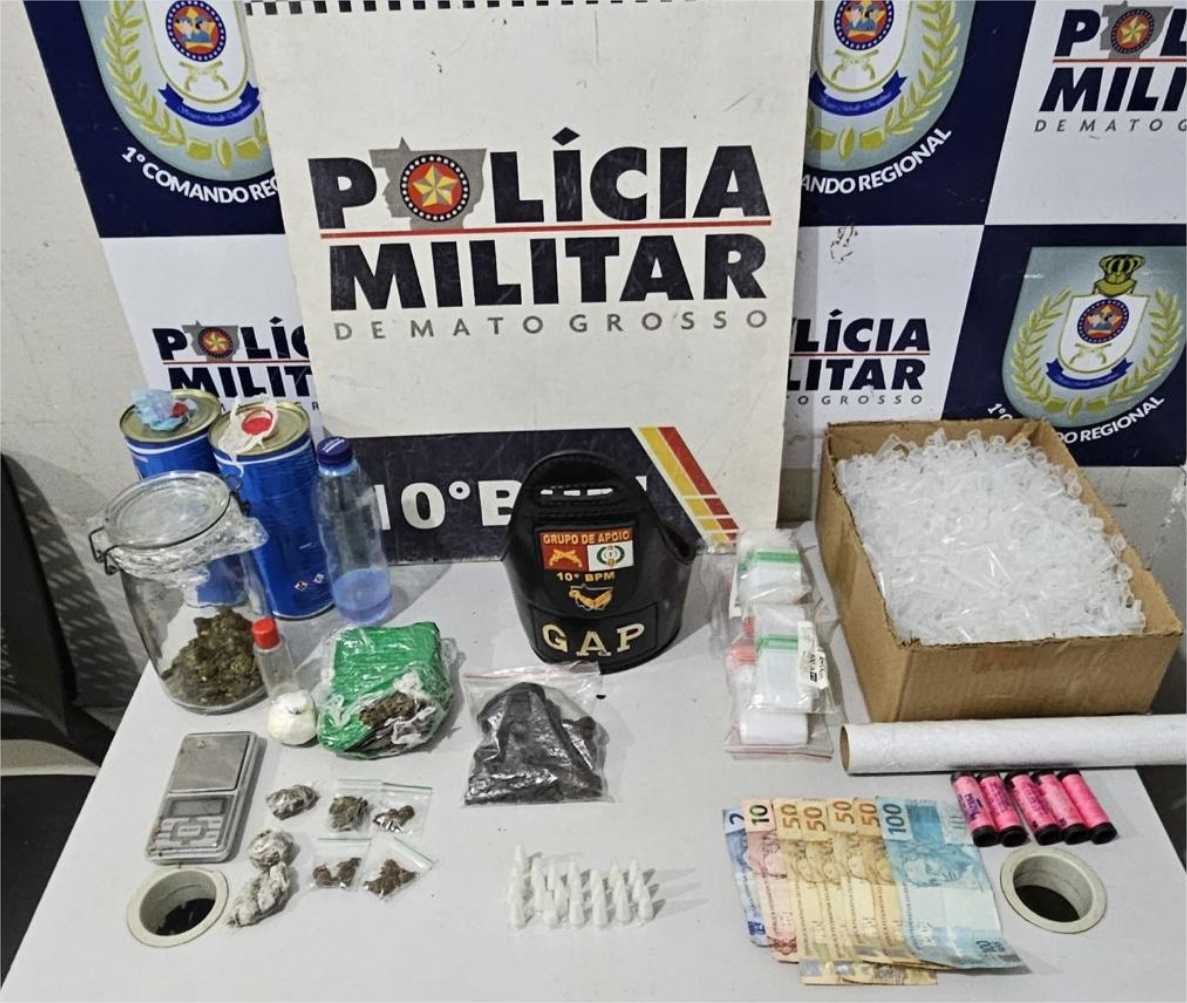 Suspeito por vender drogas por delivery é preso pela Polícia Militar em Cuiabá