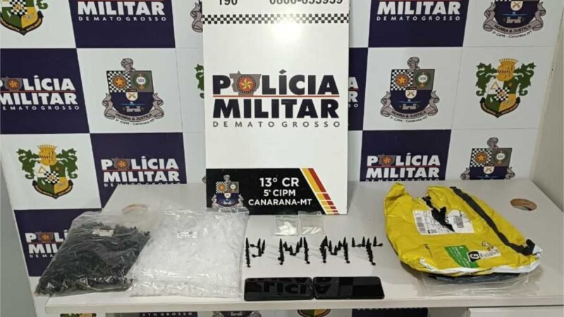 Polícia Militar prende casal de faccionados por tráfico de drogas em Canarana