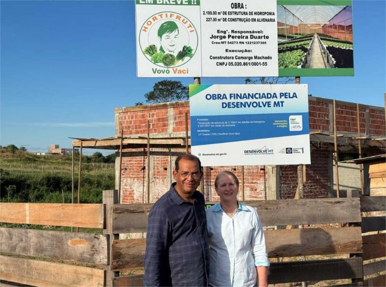 Crédito da Desenvolve MT viabiliza inovação tecnológica com implantação de hidroponia em Juara