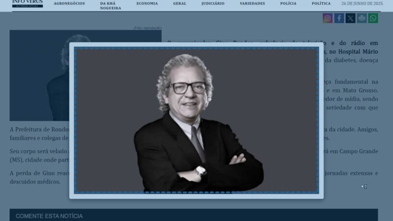 Morre Gino Rondon, ícone da comunicação em MT