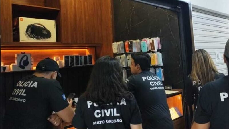 Polícia Civil apreende 386 celulares produto de roubos e furtos que eram comercializados em lojas de Cuiabá e Várzea Grande