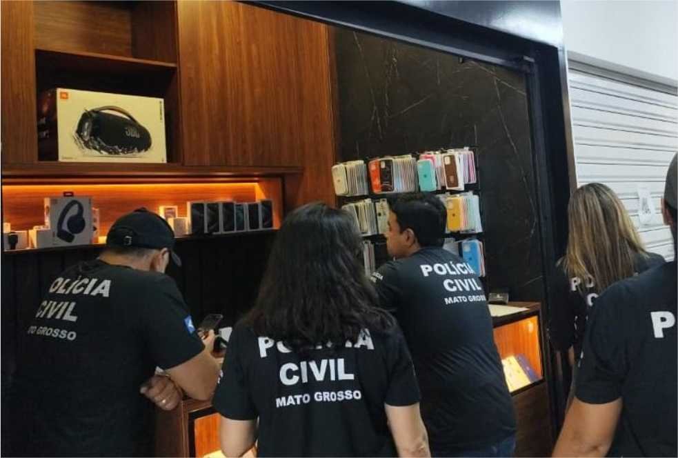 Polícia Civil apreende 386 celulares produto de roubos e furtos que eram comercializados em lojas de Cuiabá e Várzea Grande