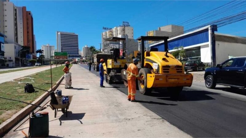 Obras do BRT avançam com recapeamento da Avenida do CPA