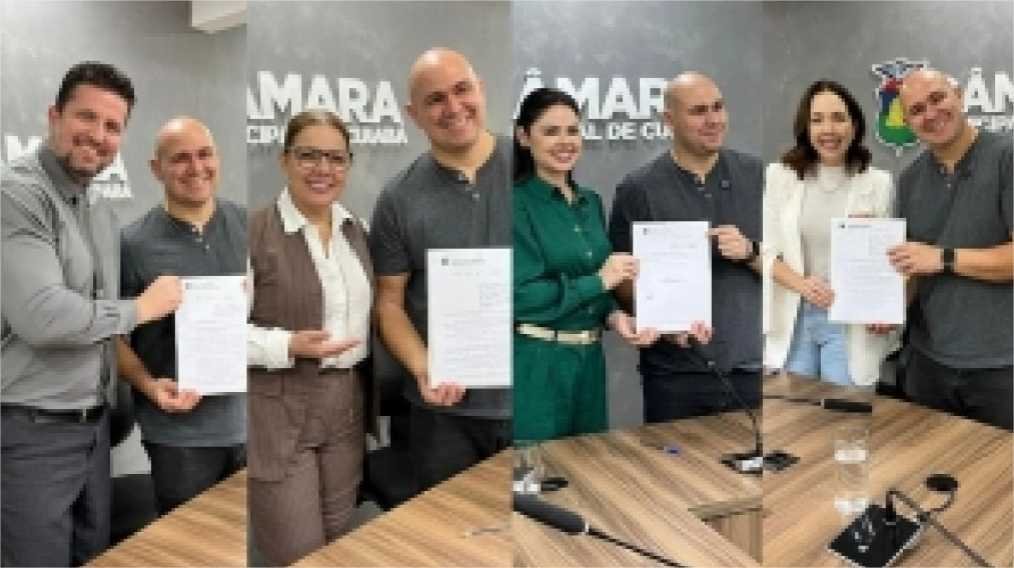 Vereadores têm 10 leis sancionadas pelo prefeito em ato na Câmara de Cuiabá