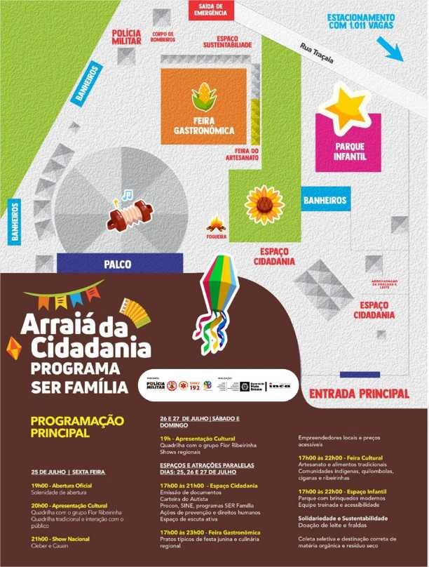 Primeiro Arraiá da Cidadania será neste fim de semana na Arena Pantanal