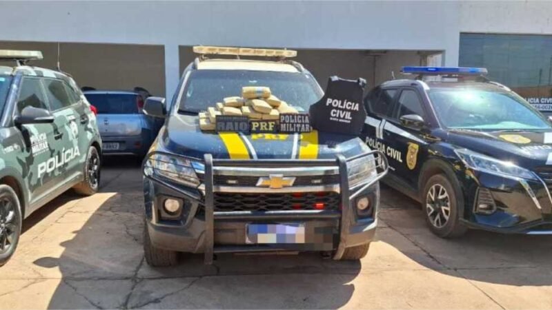 Ação conjunta das forças de segurança resulta na apreensão de quase 36 kg de skunk em Pedra Preta