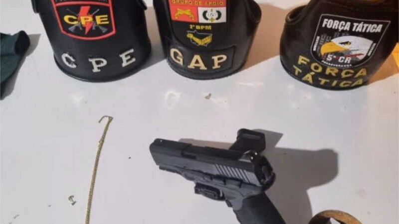 Polícia Militar prende homem por roubo e apreende simulacro de arma de fogo
