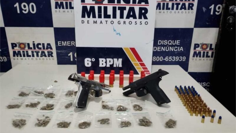 Polícia Militar detém sete faccionados e apreende drogas, armas e munições em Cáceres