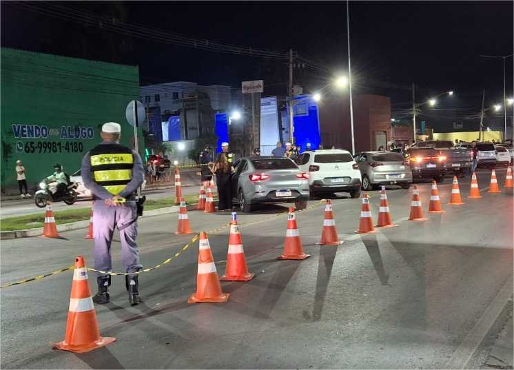 Lei Seca termina com três presos por embriaguez e 36 veículos removidos em Várzea Grande