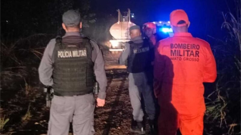 Bombeiros dão voz de prisão a homem que ateava fogo em terreno de Paranatinga