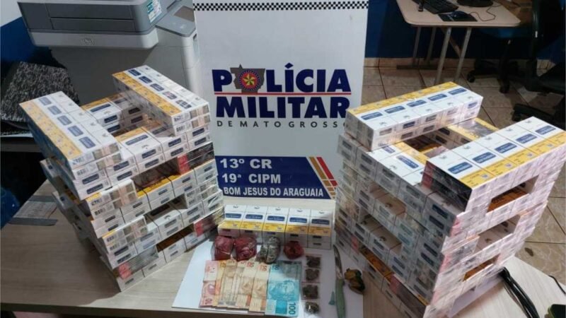 Três homens são presos por tráfico de drogas e contrabando de cigarros