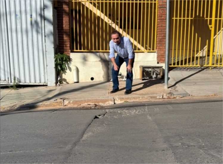 Dilemário Alencar aponta irregularidades na recomposição asfáltica em obras da Águas Cuiabá