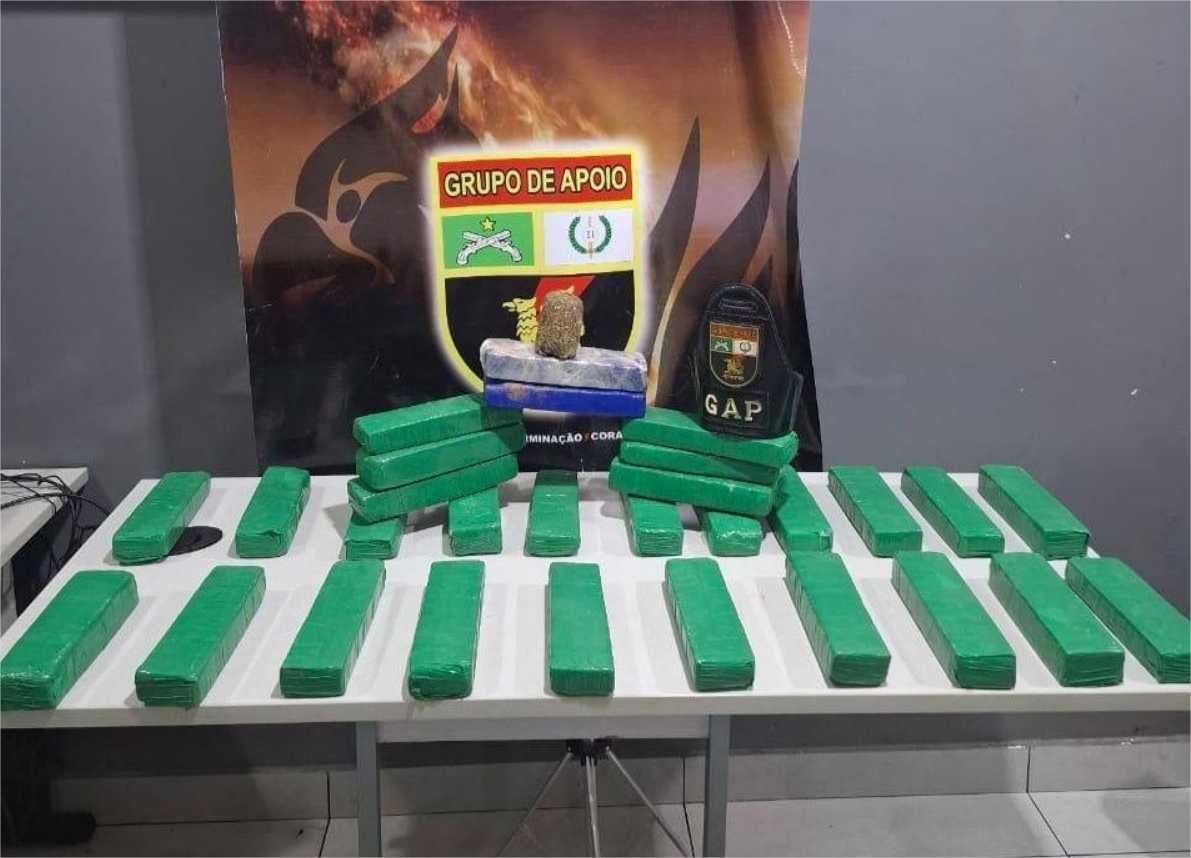 Polícia Militar apreende 30 quilos de maconha e prende dois faccionados em Várzea Grande