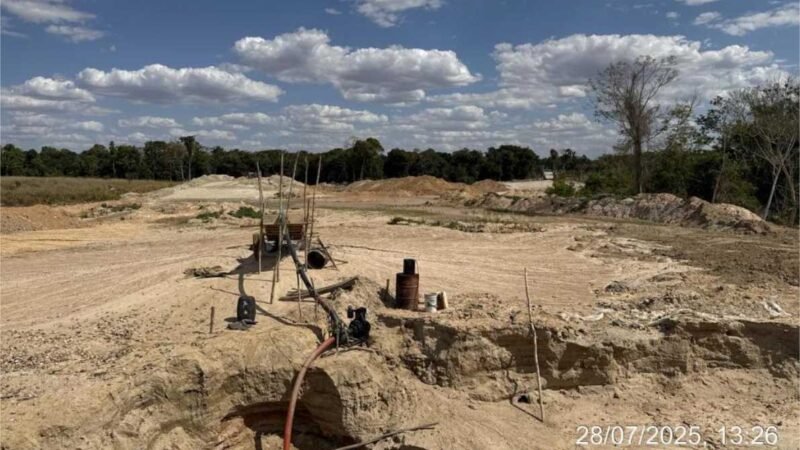 Polícia Militar desmantela 4º garimpo ilegal em 8 dias e apreende espingarda em Nova Guarita