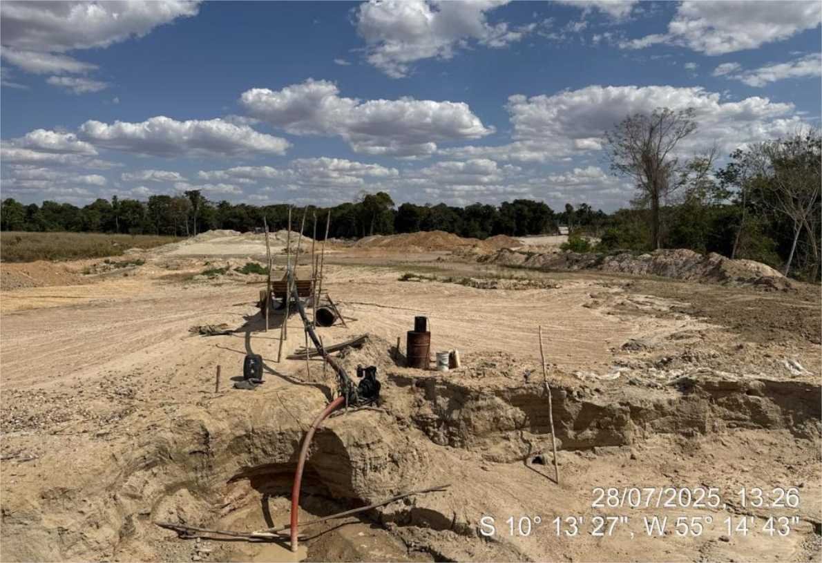 Polícia Militar desmantela 4º garimpo ilegal em 8 dias e apreende espingarda em Nova Guarita