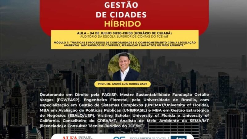 Compliance Ambiental será abordado no 7º módulo do MBA em Gestão de Cidades