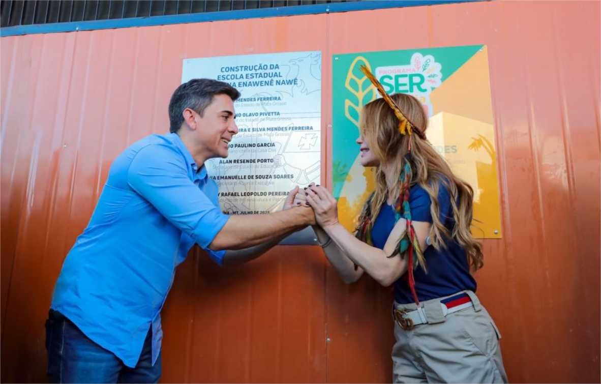 Seduc entrega nova escola indígena em formato de colmeia em Juína