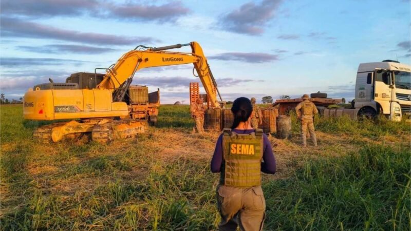 Sema aplica R$ 400 mil em multas por extração ilegal de minérios no norte de MT