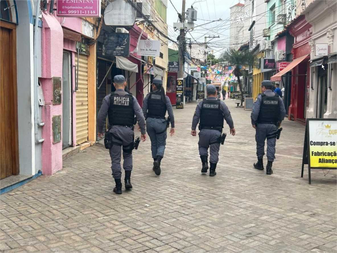 “Nunca me senti tão segura no Centro de Cuiabá”, diz comerciante sobre o reforço do policiamento