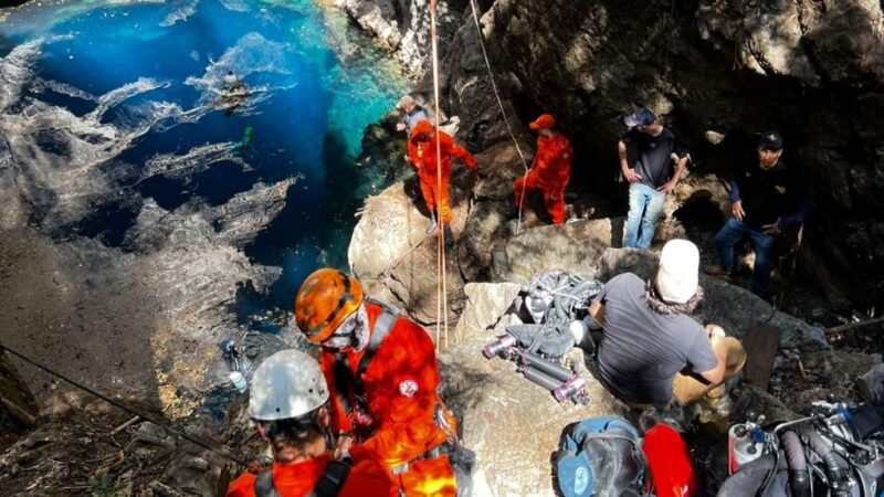 Bombeiros apoiam pesquisa para mapear sistema de cavernas submersas em Nobres