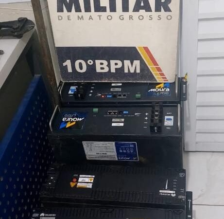 PM intercepta quadrilha e recupera R$ 100 mil em baterias de lítio furtadas de empresa de telefonia