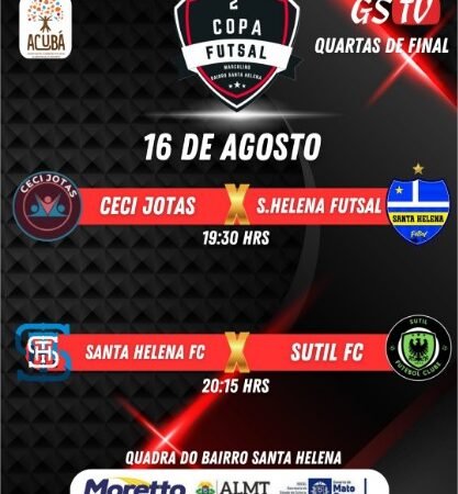 Quartas de Final da 2ª Copa de Futsal Agitam o Bairro Santa Helena em Cuiabá