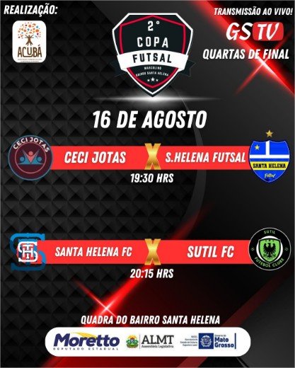 Quartas de Final da 2ª Copa de Futsal Agitam o Bairro Santa Helena em Cuiabá
