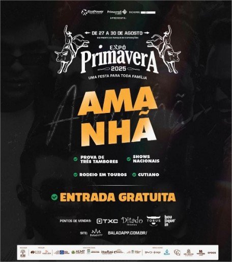 Expo Primavera 2025 promete agitar Primavera do Leste com grandes atrações