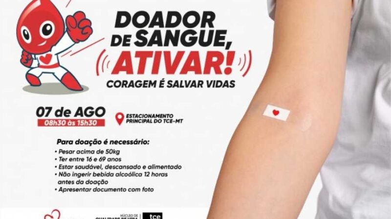 TCE-MT promove campanha de doação de sangue nesta quinta-feira (7)