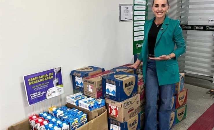 Katiuscia Manteli realiza campanha de arrecadação de leite para crianças com fibrose cística