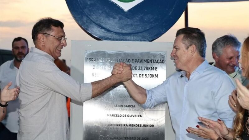 Asfalto novo na MT-240 melhora logística de Diamantino: “coloca cidade na rota da BR-163”, afirma prefeito