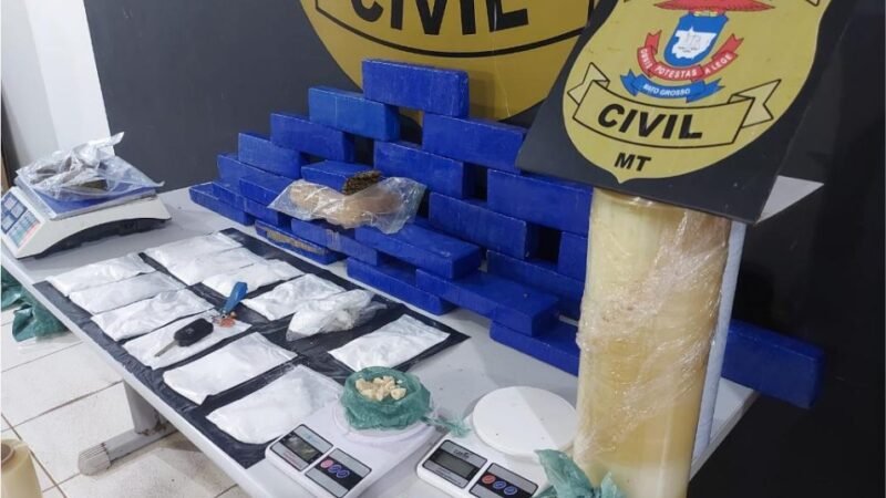 Polícia Civil apreende cerca de 40 quilos de drogas em Tangará da Serra
