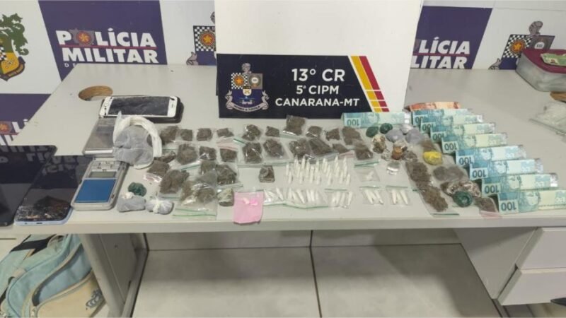 Polícia Militar prende casal por tráfico de drogas e apreende 102 porções de entorpecentes