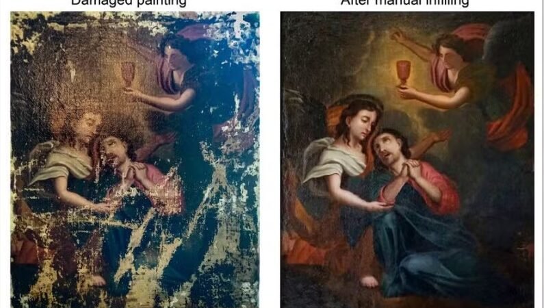 Nova pesquisa usa IA para restaurar pinturas danificadas em questão de horas