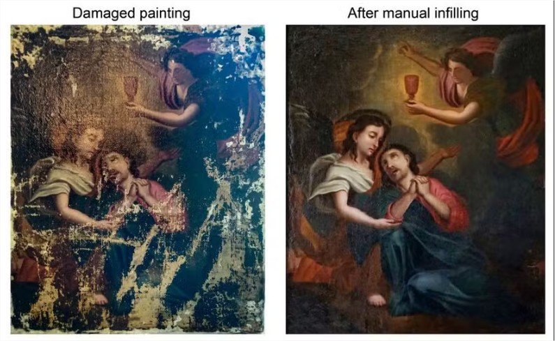Nova pesquisa usa IA para restaurar pinturas danificadas em questão de horas