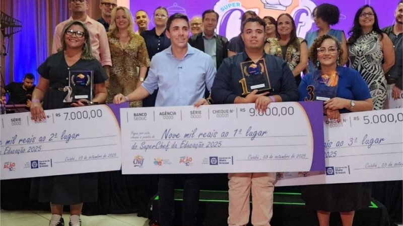 Merendeiro de Várzea Grande leva o 1º lugar no concurso “SuperChef da Educação 2025”