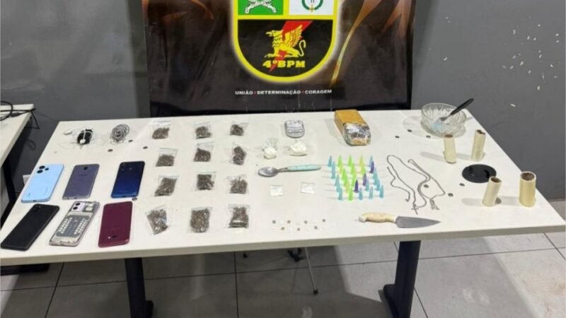 PM prende dois faccionados por tráfico de drogas e apreende 55 porções de entorpecentes