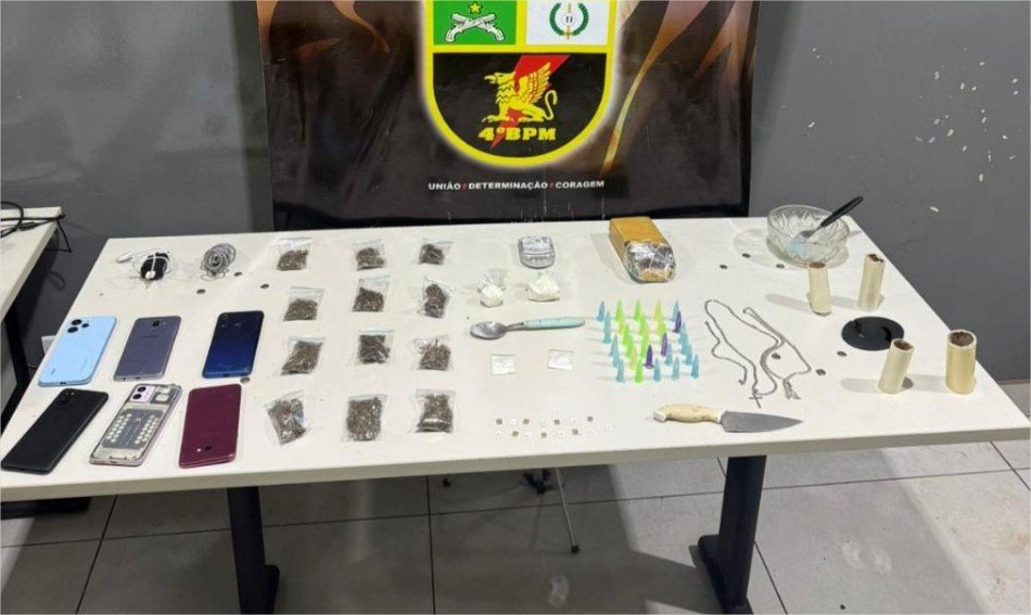 PM prende dois faccionados por tráfico de drogas e apreende 55 porções de entorpecentes