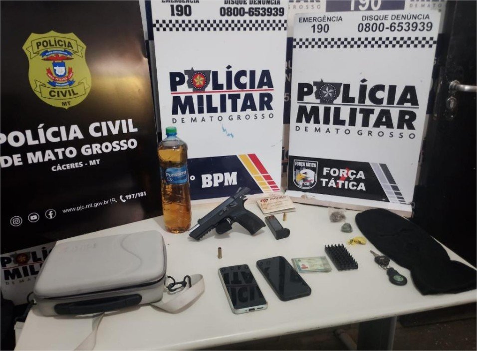 Forças de segurança prendem três faccionados suspeitos por tentativa de homicídio em Cáceres