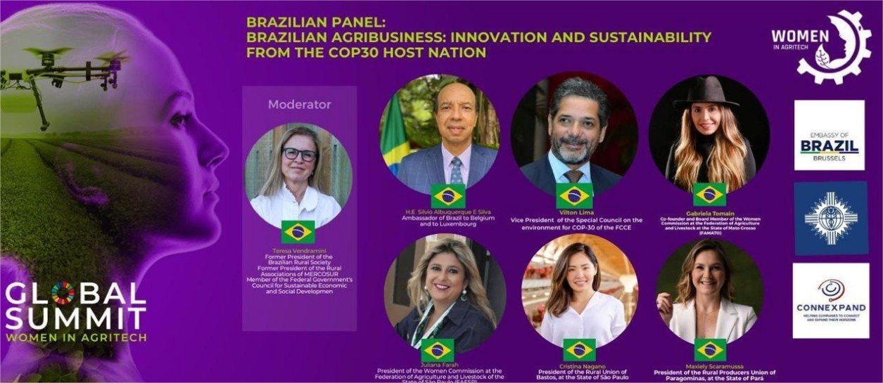 Mulheres brasileiras do agro comandam painel inédito em cúpula global na Bélgica
