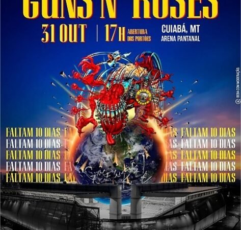 Chegada do Guns em Cuiabá é prevista para quinta à noite; hospedagem segue em sigilo
