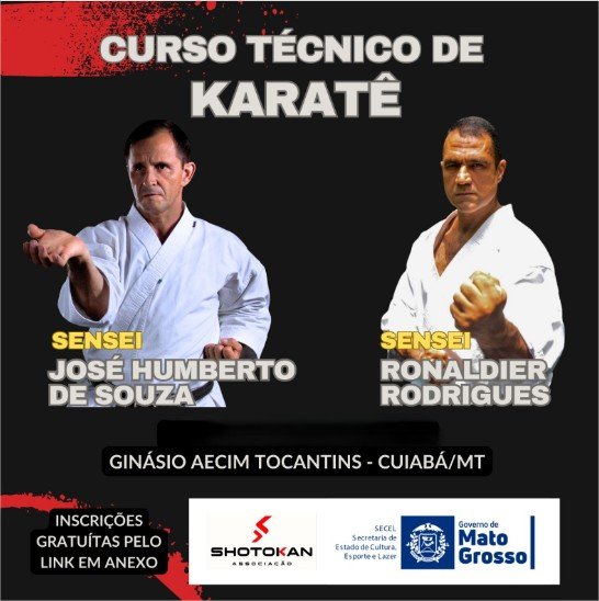 Shotokan promove Curso Técnico Nacional de Karatê gratuito em Cuiabá