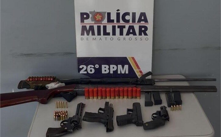 Polícia Militar prende homem com seis armas de fogo em Santa Rita do Trivelato