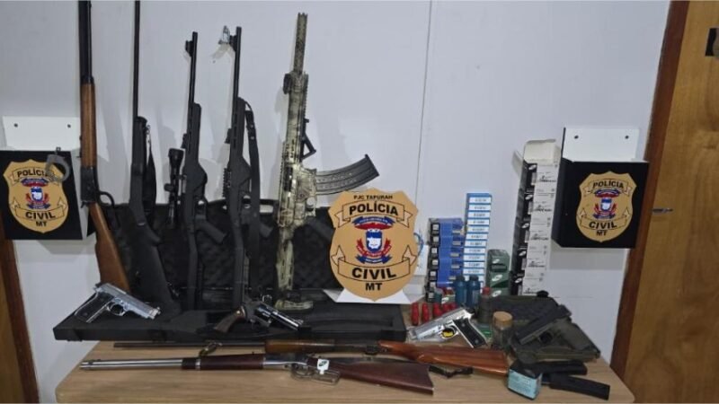 Polícia Civil apreende arsenal durante cumprimento de buscas em Itanhangá