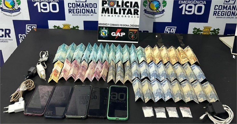 Dois homens são presos pela Polícia Militar por tráfico de drogas em Barra do Garças