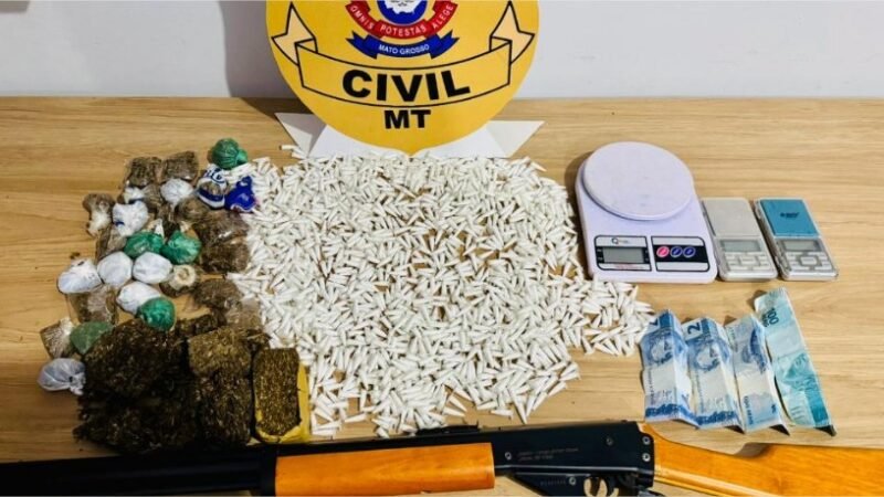 Polícia Civil apreende grande quantidade de droga embalada para venda em Tapurah