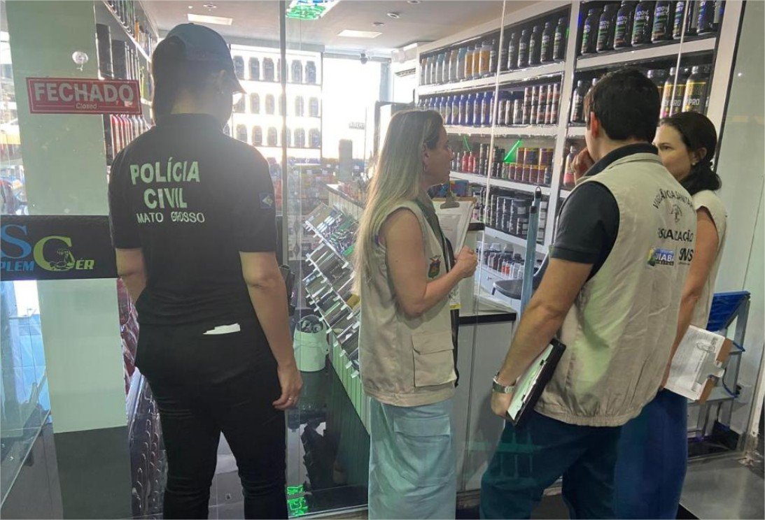 Polícia Civil prende dono de loja de suplementos em Cuiabá por venda de anabolizantes